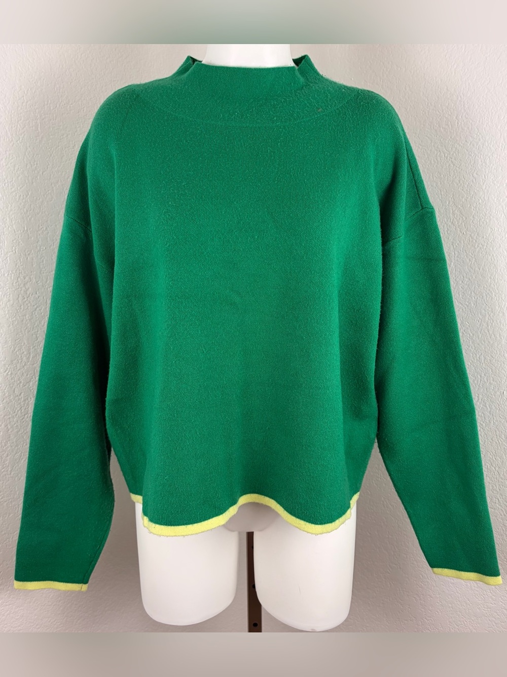 Maeve Carys Emerald Green Mock Sweater